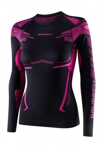 Футболка Brubeck DRY W LS1569W черный/фуксия в Краснодаре