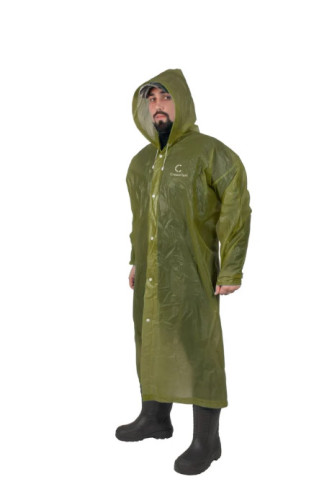 Плащ-дождевик Следопыт EVA 72х125см на кнопках с капюшоном army green (52-54)