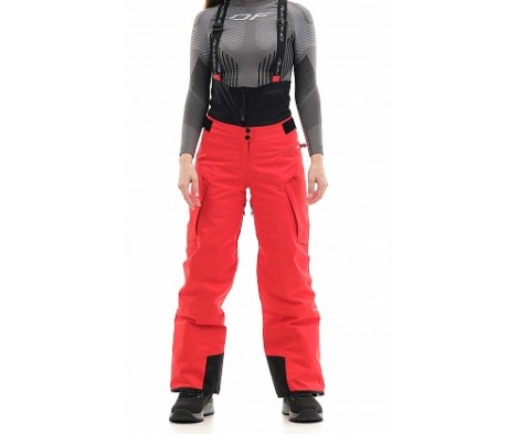 Штаны горнолыжные утепленные Dragonfly Gravity Premium Woman Red Fluo в Краснодаре