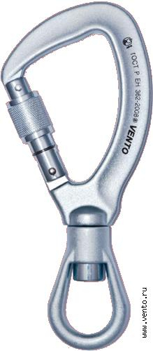 Карабин Венто Стальной с вертлюгом с муфтой в Краснодаре    Карабин Венто Стальной с вертлюгом с муфтой в Краснодаре