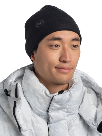Шапка Buff Polar&Ecostretch Solid Black в Краснодаре