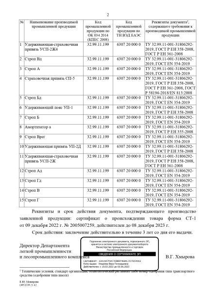  Строп аВдрег (веревка,КА3,КА3,КТ1) в Краснодаре  