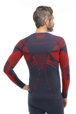 купить Футболка Brubeck DRY LS1570М синий/красный
