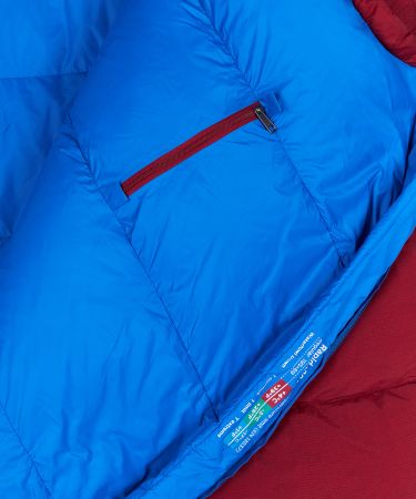 Спальный мешок Red Fox Radid Long -20 пуховый красный/синий
