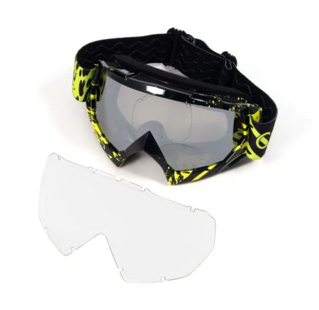 Купить Очки мотоциклетные/снегоходные Следопыт М6,линзы chrome silver+ transparent в Краснодаре