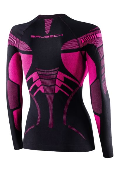 Футболка Brubeck DRY W LS1569W черный/фуксия в Краснодаре