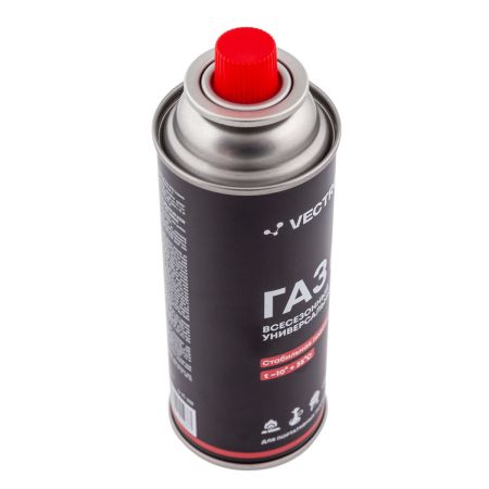 Баллон VECTRON газовый 220 г,цанг.всесезонный черный