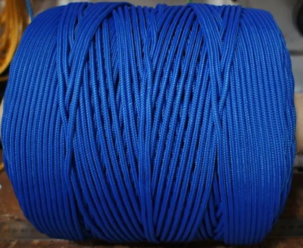  Шнур ПА плетеный 16-ти пр.с ПА серд.d 4 мм синий в Краснодаре  