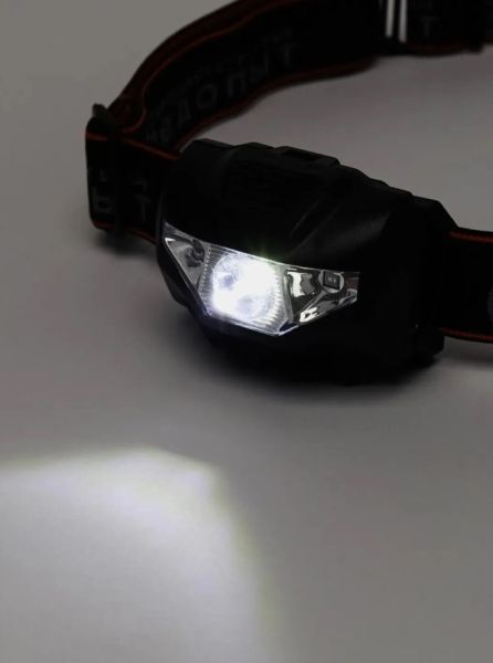 Фонарь Следопыт-Кварк,налоб.1 COB+2 LED,3хААА