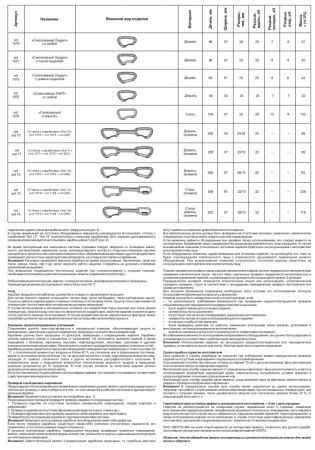  Карабин Венто Light со скобой красный  в Краснодаре  