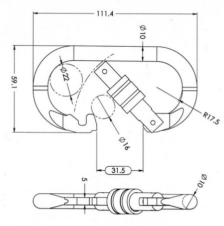  Карабин Вертикаль овал сталь ver 0208 в Краснодаре  